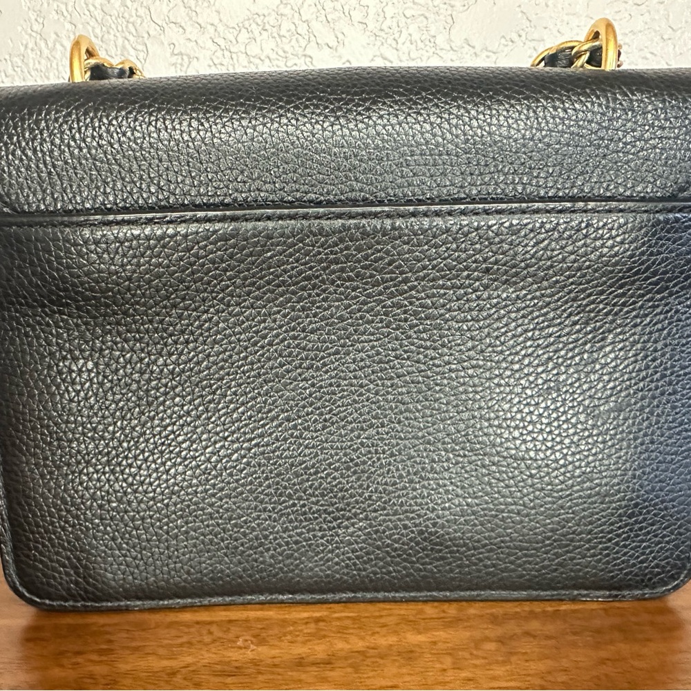 Tory Burch Britten Black Crossbody Bag with Gold Chain - Picture 2 of 6